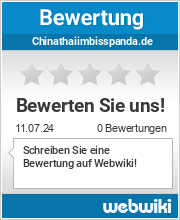 Bewertungen zu chinathaiimbisspanda.de