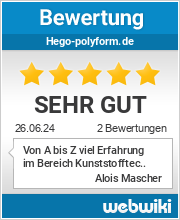 Bewertungen zu hego-polyform.de