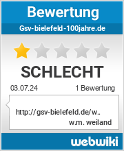 Bewertungen zu gsv-bielefeld-100jahre.de