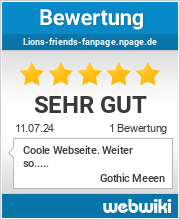 Bewertungen zu lions-friends-fanpage.npage.de