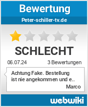 Bewertungen zu peter-schiller-tv.de