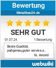 Bewertungen zu metallbau24.de