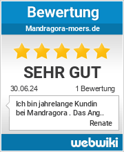 Bewertungen zu mandragora-moers.de