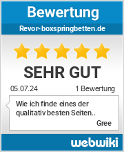 Bewertungen zu revor-boxspringbetten.de
