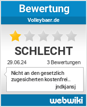 Bewertungen zu volleybaer.de