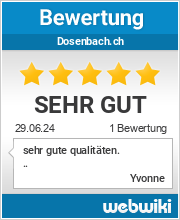 Bewertungen zu dosenbach.ch