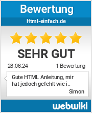 Bewertungen zu html-einfach.de