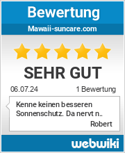 Bewertungen zu mawaii-suncare.com