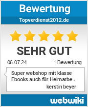 Bewertungen zu topverdienst2012.de