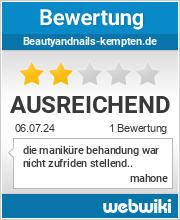 Bewertungen zu beautyandnails-kempten.de