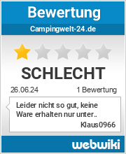 Bewertungen zu campingwelt-24.de