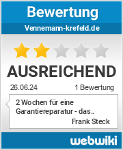 Bewertungen zu vennemann-krefeld.de