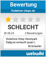 Bewertungen zu vodafone-shops.de