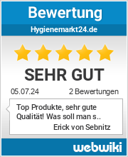 Bewertungen zu hygienemarkt24.de