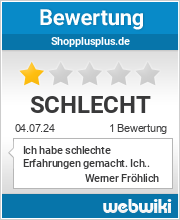 Bewertungen zu shopplusplus.de