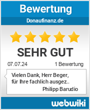 Bewertungen zu donaufinanz.de