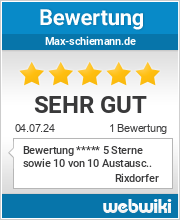 Bewertungen zu max-schiemann.de