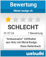 Bewertungen zu metal-badge.ch
