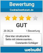 Bewertungen zu cocktailwerkstatt.de