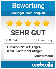 Bewertungen zu esslinger-wein-shop.de
