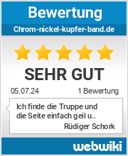 Bewertungen zu chrom-nickel-kupfer-band.de