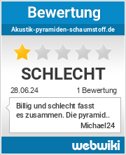 Bewertungen zu akustik-pyramiden-schaumstoff.de