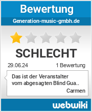 Bewertungen zu generation-music-gmbh.de