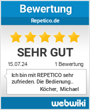 Bewertungen zu repetico.de
