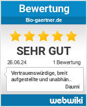 Bewertungen zu bio-gaertner.de