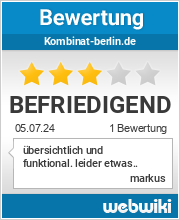 Bewertungen zu kombinat-berlin.de