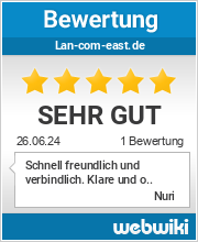 Bewertungen zu lan-com-east.de