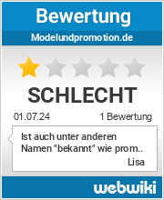 Bewertungen zu modelundpromotion.de