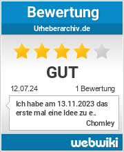 Bewertungen zu urheberarchiv.de