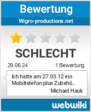 Bewertungen zu wigro-productions.net