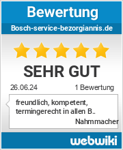 Bewertungen zu bosch-service-bezorgiannis.de