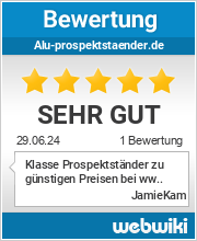 Bewertungen zu alu-prospektstaender.de