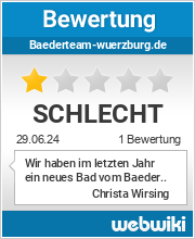 Bewertungen zu baederteam-wuerzburg.de