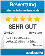 Bewertungen zu alex-technischer-handel.de
