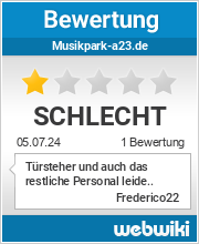Bewertungen zu musikpark-a23.de