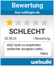 Bewertungen zu aoz-tuttlingen.de