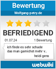 Bewertungen zu wolfgang-petry.de