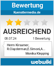 Bewertungen zu kuenstlermedia.de