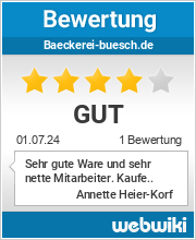 Bewertungen zu baeckerei-buesch.de