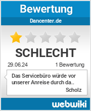 Bewertungen zu dancenter.de