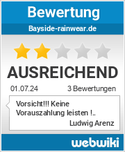 Bewertungen zu bayside-rainwear.de