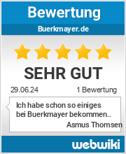 Bewertungen zu buerkmayer.de