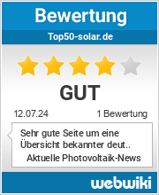 Bewertungen zu top50-solar.de