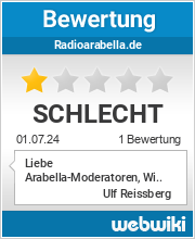 Bewertungen zu radioarabella.de