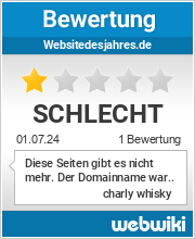 Bewertungen zu websitedesjahres.de