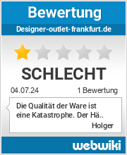 Bewertungen zu designer-outlet-frankfurt.de